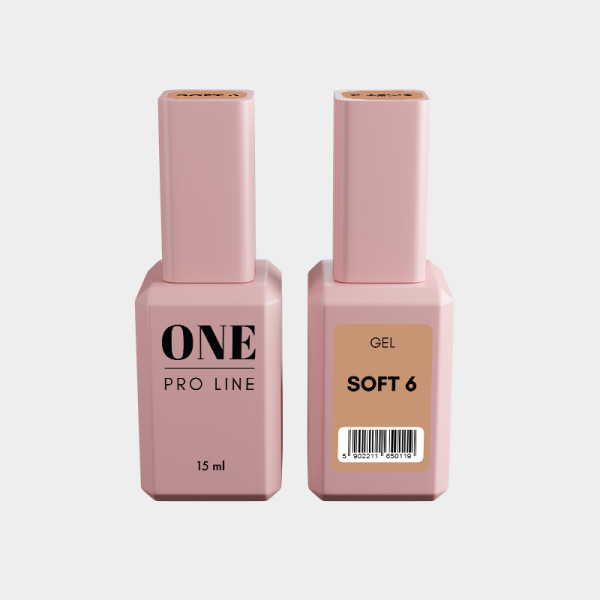 Гель для нарощення ONE GEL SOFT 6, 15 ml