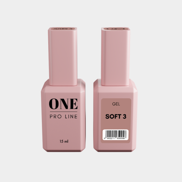 Гель для нарощення ONE GEL SOFT 3, 15 ml