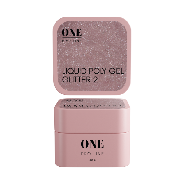 Рідкий полігель ONE LIQUID GEL GLITTER 2, 30 ml   