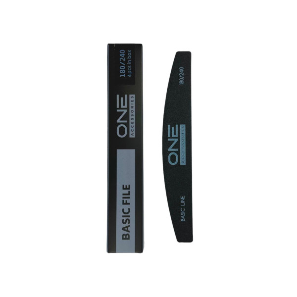 NAIL FILE "BASIC LINE" 180/240 (4 pcs)