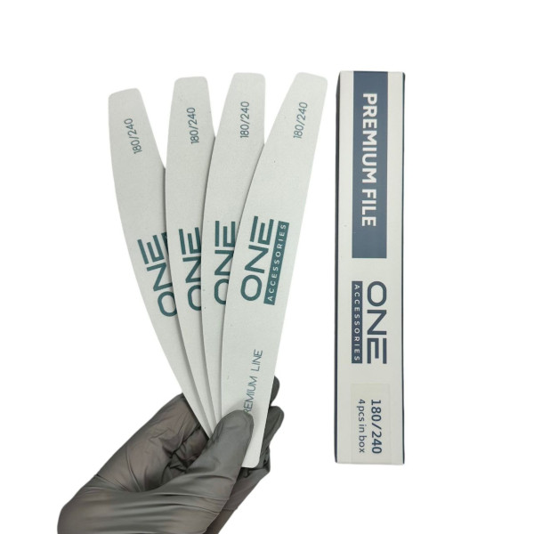 NAIL FILE "PREMIUM LINE" 180/240 (4 pcs) NAIL FILE "PREMIUM LINE" 180/240 (4 pcs)