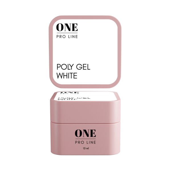 ONE POLY GEL WHITE, 15 ml
