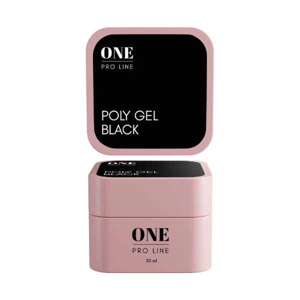 ONE POLY GEL BLACK, 30 ml   