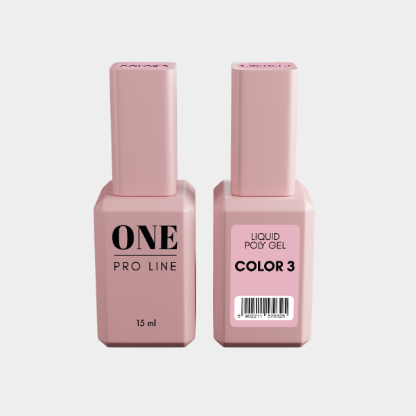 Рідкий полігель ONE LIQUID GEL COLOR 3, 15 ml   