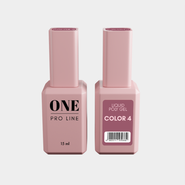 Рідкий полігель ONE LIQUID GEL COLOR 4, 15 ml   