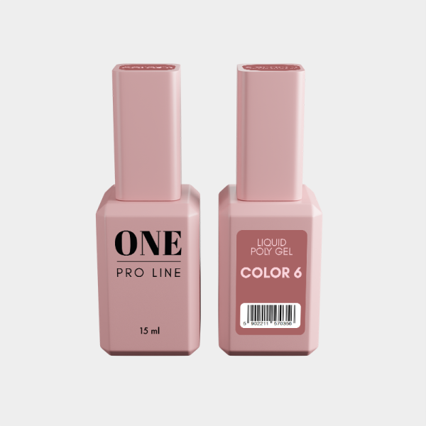 Рідкий полігель ONE LIQUID GEL COLOR 6, 15 ml   