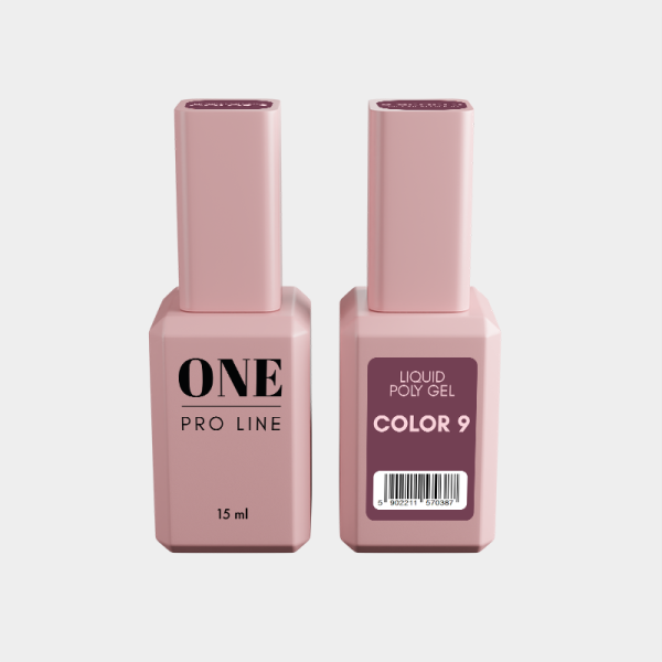 Рідкий полігель ONE LIQUID GEL COLOR 9, 15 ml   