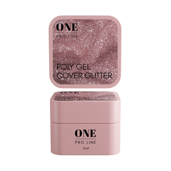 ONE POLY GEL COVER GLITTER, 15 ml   