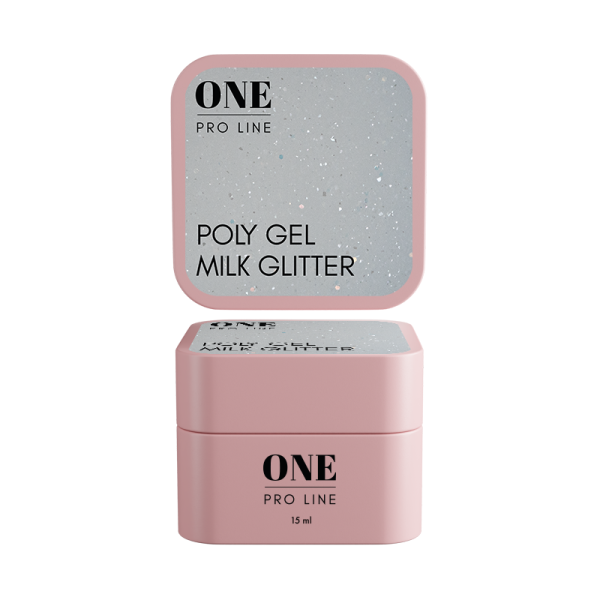 ONE POLY GEL MILK GLITTER, 15 ml   