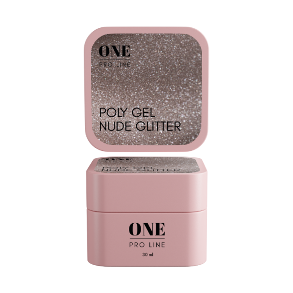 ONE POLY GEL NUDE GLITTER, 30 ml   
