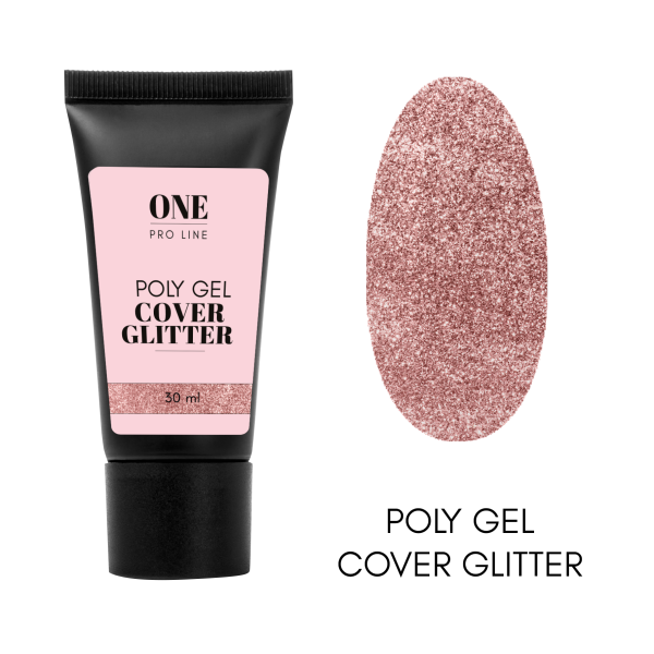 ONE POLY GEL COVER GLITTER (tube), 30ml