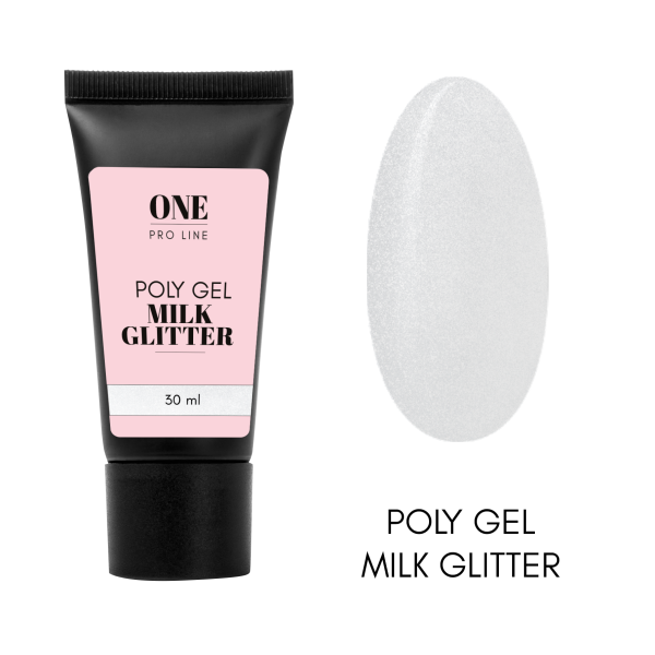ONE POLY GEL MILK GLITTER (tube), 30ml